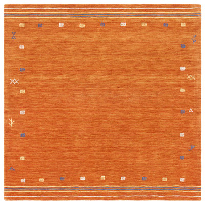 Danette Rust Hand-Loomed Wool Rug