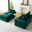 Fauteuil convertible en velours tortue: siège simple et méridienne, assise face à face, idéale pour la détente à la maison, configuration réglable, sièges confortables pour 3 personnes