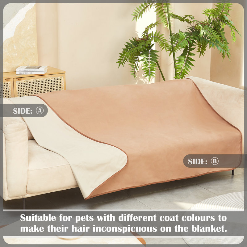 Catalonia Waterproof Blanket, 80" W x 90" L, Camel/Taupe