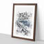 San Francisco Oakland Bay Bridge Abstract - Picture Frame Graphic Art Print-56861931-56861930
