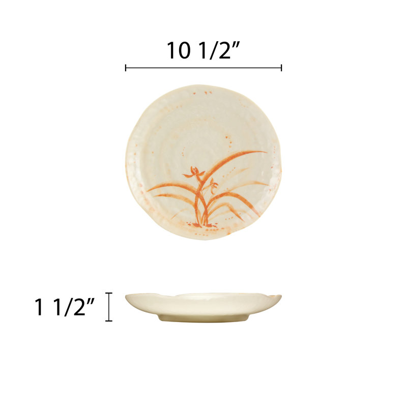 Orchid Melamine Lotus Shape 10.5" Dinner Plate