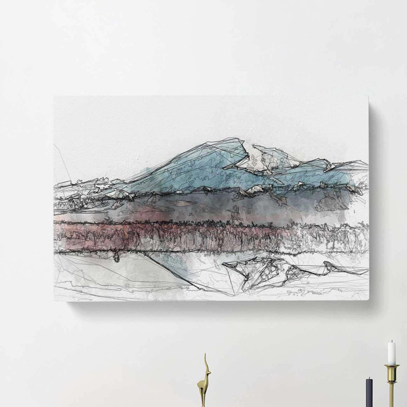 Denali Mount Mckinley in Abstract - Wrapped Canvas Graphic Art Print, 40cm H x 60cm W x 3cm D