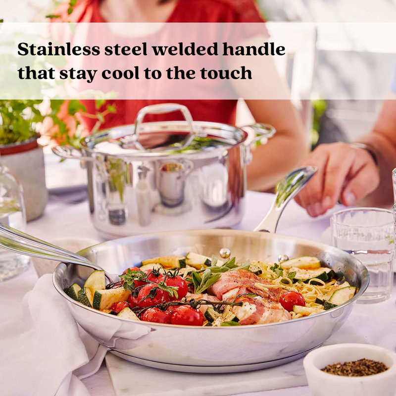 Alva Chef 8" Stainless Steel Non-Toxic Frying Pan Skillet