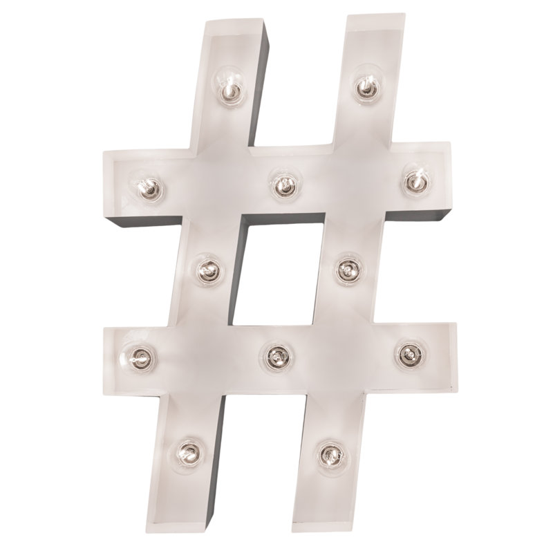 Metal Novelty Lamp, White
