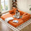 Canapé-lit convertible de très grand lit de 78 po avec 2 coussins Aldora Boneless-194673264
