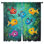 Rideaux de fenêtre à motif de poissons - 2 panneaux