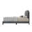 Gray Fabric Queen Bed, Headboard Padding, And Robust Structure Base Design, Strong Stability
