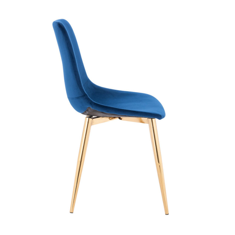 Jackstin 18'' H Upholstered Side Chair, Blue
