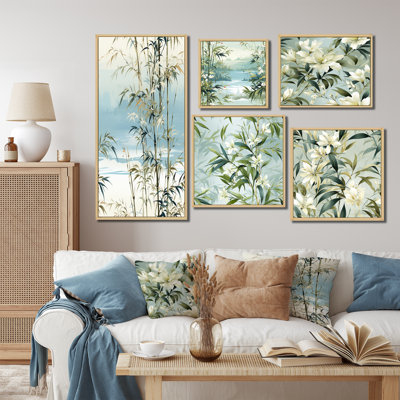 Ensemble de 5 pièces Clayre - Art mural tropical