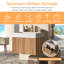 Meuble-lavabo suspendu moderne de 61 cm (24 po) avec lavabo simple, grain de bois vertical, chêne naturel