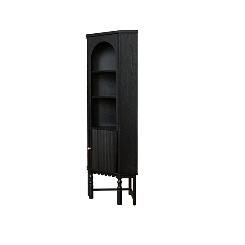 French Style Retro Accent Cabinet Accent Cabinet, Black