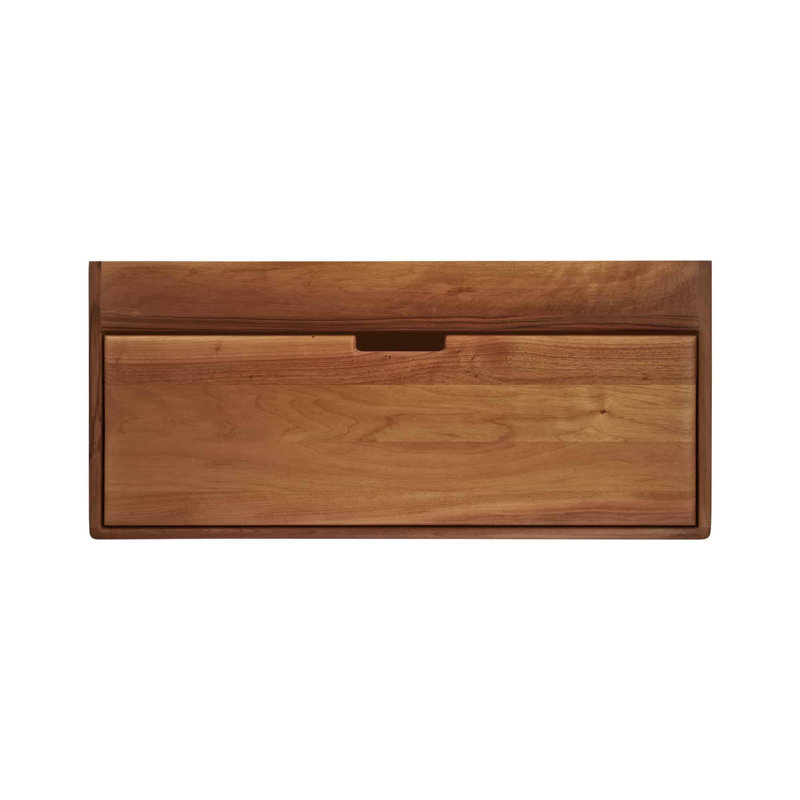 Base de meuble-lavabo mural simple 35,5 po Topanga en noyer