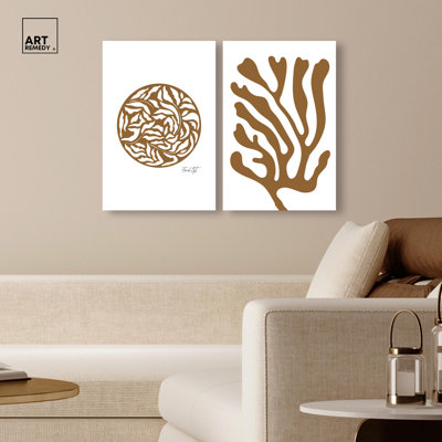 Reproduction d'art sur toile Alabaster Glow Duo, par Art Remedy, 30 x 45