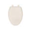 Siège de toilette rond de 19 pouces, matériau PP sécuritaire, fermeture silencieuse, installation facile avec quincaillerie incluse, ajustement universel pour les toilettes standard de couleur amande-122463605