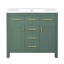 Ensemble de meuble-lavabo 36 po avec lavabo en céramique, meuble-lavabo simple autoportant moderne à 4 tiroirs et 2 armoires, meuble de rangement pour la salle de bain, ensemble de meuble-lavabo à cadre en bois massif