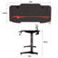 Metal Frame Computer Desk PC Gaming Desk With Cable Tray And Headphone Hook-1051635270-1051635268