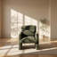 Fauteuil d'appoint sculpté en chenille l 25,2 po x P 28,74 po x H 19,69 po HDA Furniture-996544577