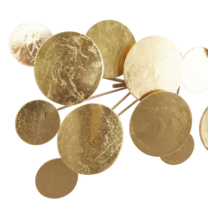 Metal Plate Home Gold Wall Decor