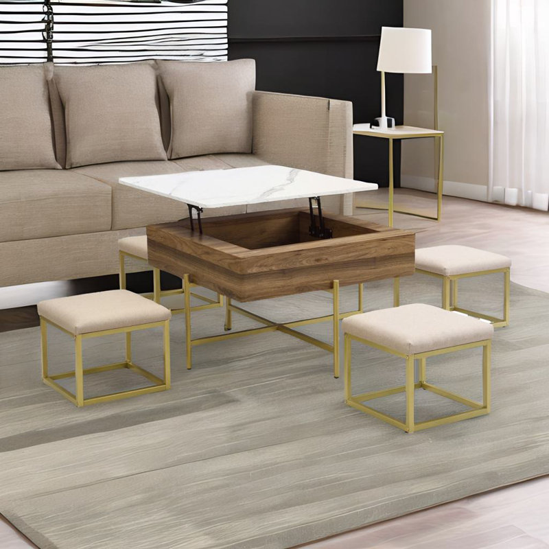 Table basse à plateau relevable