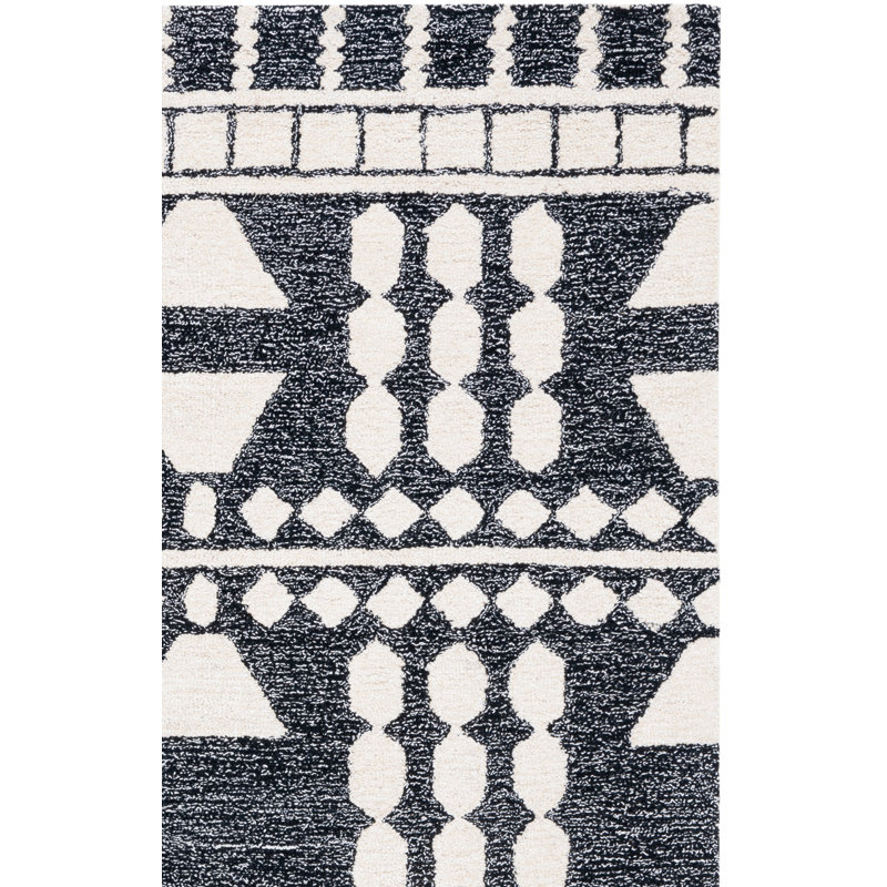 Hanssel Hand Tufted Performance Southwestern Rug, Square 6'