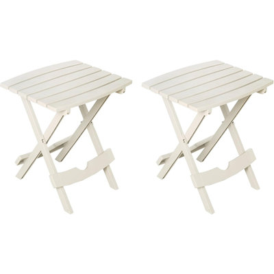 Plastic Quik-Fold Side Table 2 Pack, White