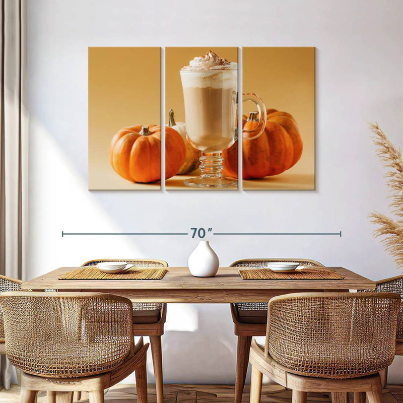 Yarlin Spiced Pumpkin Latte, 36" H x 57" W