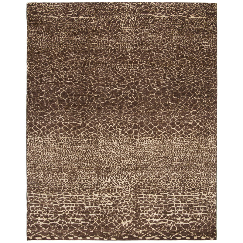 Tapis asiatique en laine noué à la main Asian Fusion, Rectangle 6 pi x 9 pi