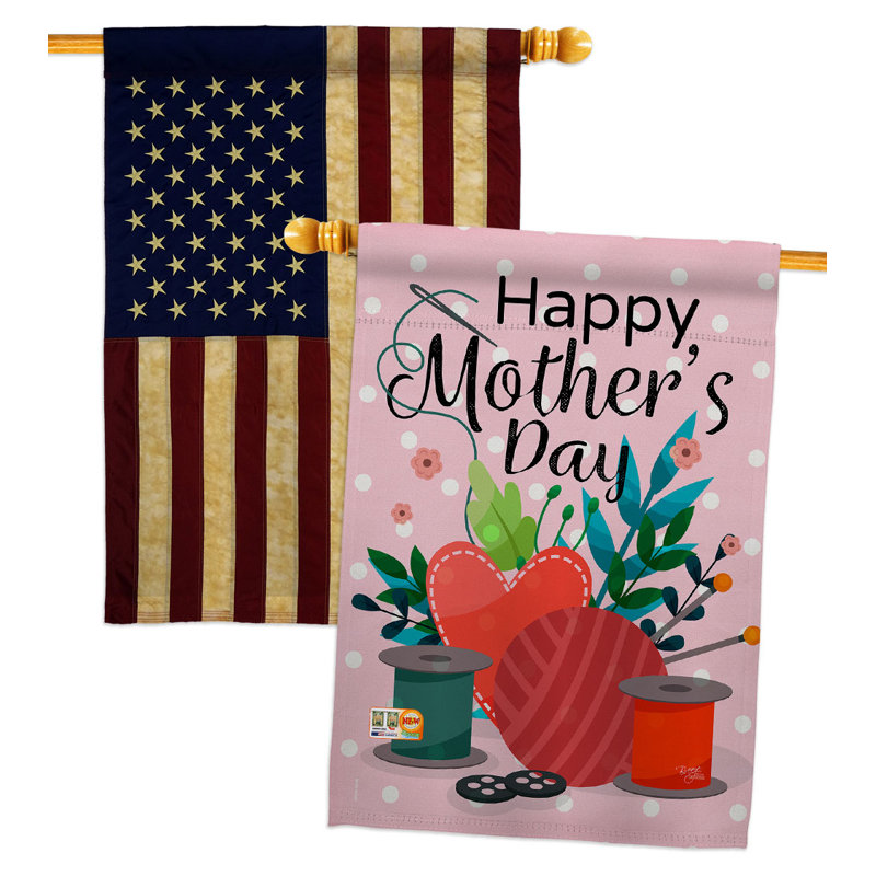 Drapeau de maison décoratif à 2 côtés en polyester / mélange de polyester 40 x 28 po
