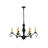 Alax 6 - Light Iron Dimmable Chandelier