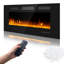Insertion de foyer électrique 42 po, foyer électrique mural avec télécommande et minuterie, couleur de flamme réglable, 750 / 1500W-1168960142