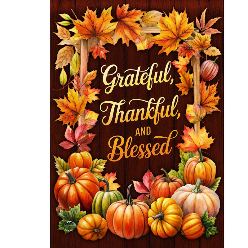 Drapeau de jardin «Thankful Blessings»