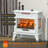 24" Freestanding Electric Fireplace Stove w/ Realistic Flame-542358724