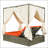 Adjustable Sun Bed With Curtain,High Comfort,With 3 Colors-1710174092