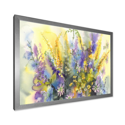 " Yellow And Purple Summer Flowers "