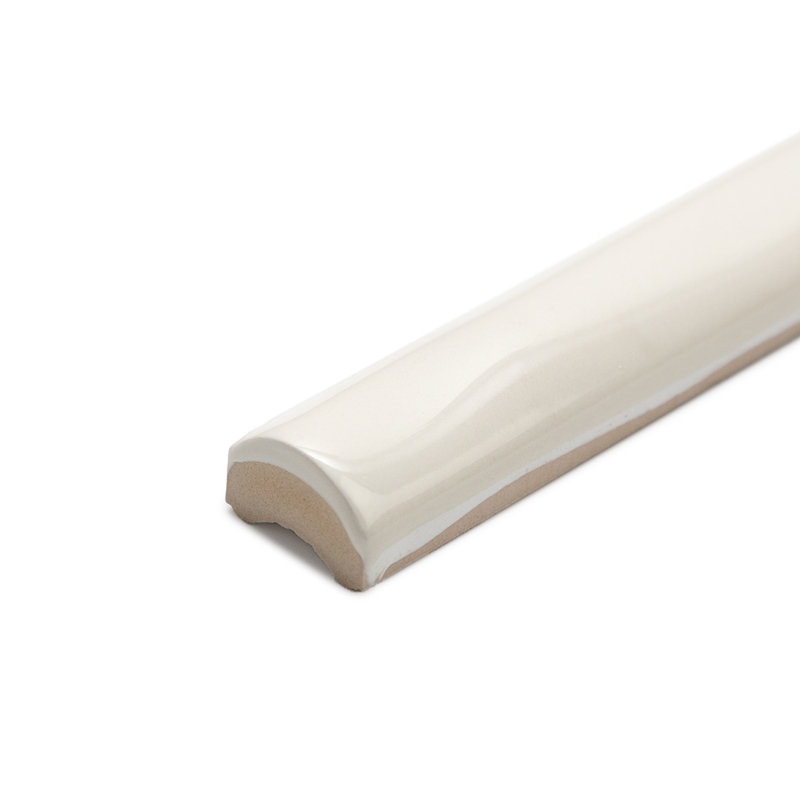 Chelsea 10" X 1" Ceramic Pencil Liner Tile Trim, Bone