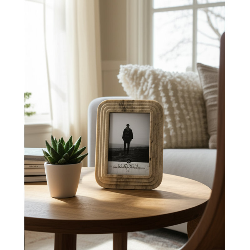 Sagebrook Home 5X7 Duval Marble Photo Frame, 5" x 7"