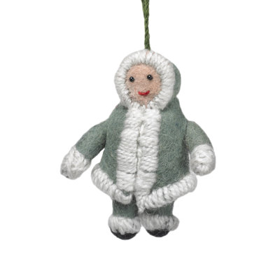 Handmade Felt Snowsuit Gal Christmas Ornament