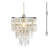 Modern Plug-In Chandelier With Faux Crystal Pendant Light Fixture, Adjustable Cord And On/Off Switch For Bedroom, Dining Room, And More