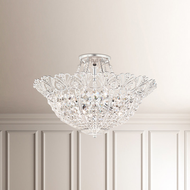 Rivendell 6 - Light Semi Flush Mount, Antique Silver