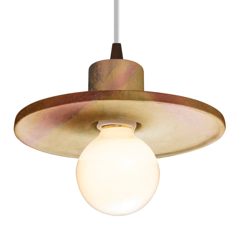 Leni - Light Single Pendant, Harvest Yellow Slate, Dark Bronze