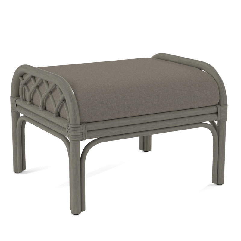 Repose-pieds rectangulaire Edgewater, Pierre grise, Performance gris sucre; 0863-84