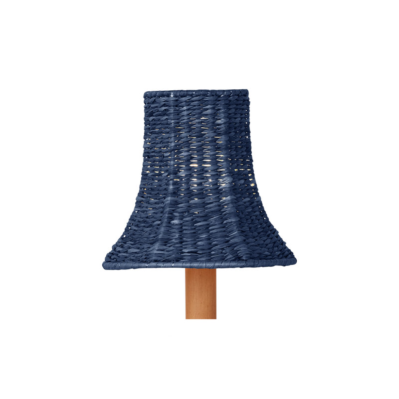 Bell Whitewashed Chandelier Shade, Indigo