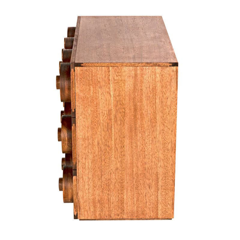 3 - Drawer Solid Wood Dresser, Dark Walnut