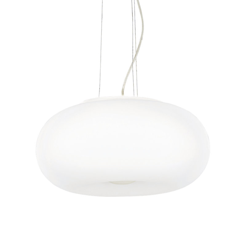 Ulisse 3 - Light White Shaded Pendant, 238cm H x 52cm W x 52cm D