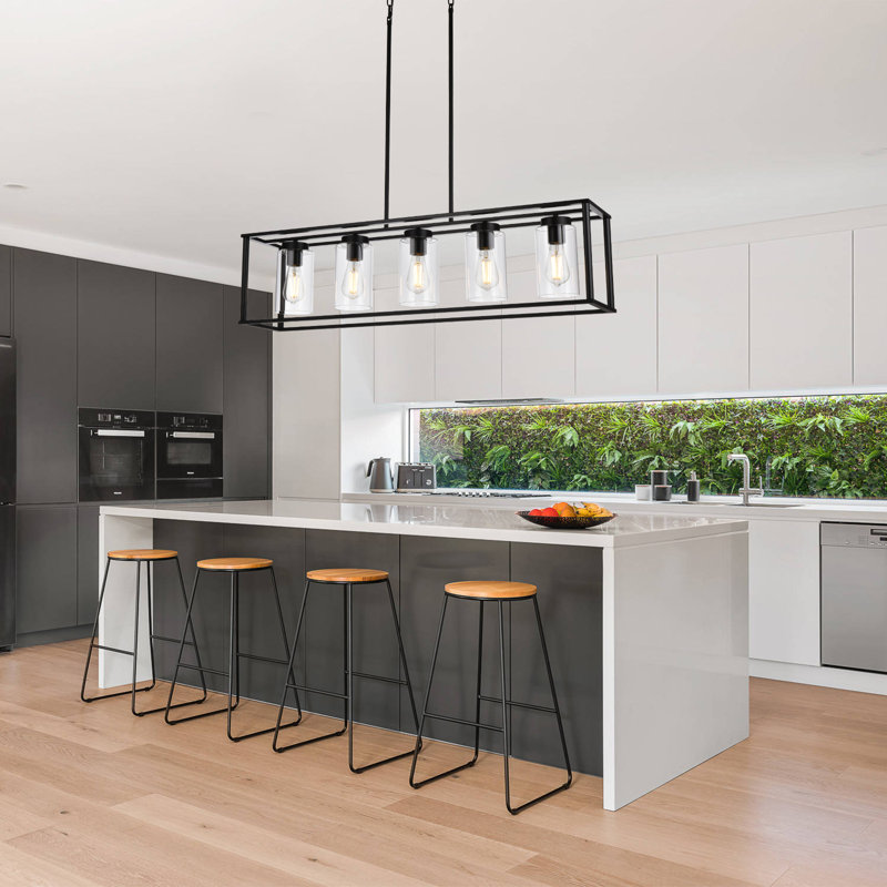 Nayshawn 5 - Light Kitchen Island Pendant, Black