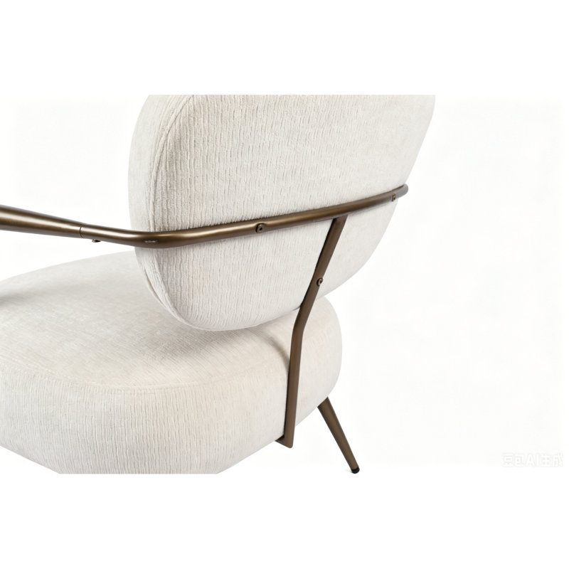 Chaises d'appoint modernes, structure en métal blanc, chaise longue compacte pour la maison