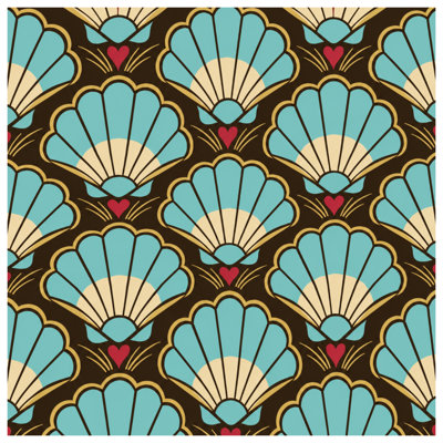 Tapis de bain coquilles festonnées