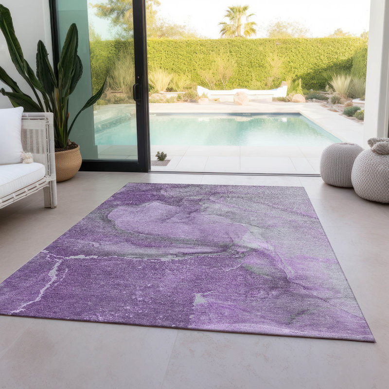 Tapis intérieur / extérieur Behice avec envers antidérapant, Rectangle 3 pi x 5 pi