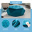Élégant rangement en velours bleu à motif de losanges en polygone, repose-pieds élégant et option de siège, L 34 po x l 30,5 po x H 13,5 po, convient aux repose-pieds multi-usages, au rangement et à l'organisation de vos magazines dans la chambre à coucher-916406057
