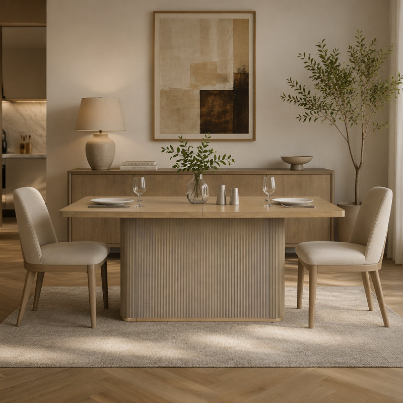 84" Rectangular Dining Table, Natural